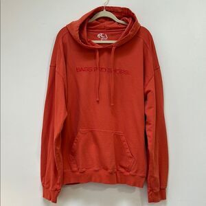 Bass Pro Shops Men's Burnt Orange Hoodie Sweatshirt Size XL